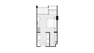 Condominium floor plan, 1 room in Dominion Rawai No. 11006